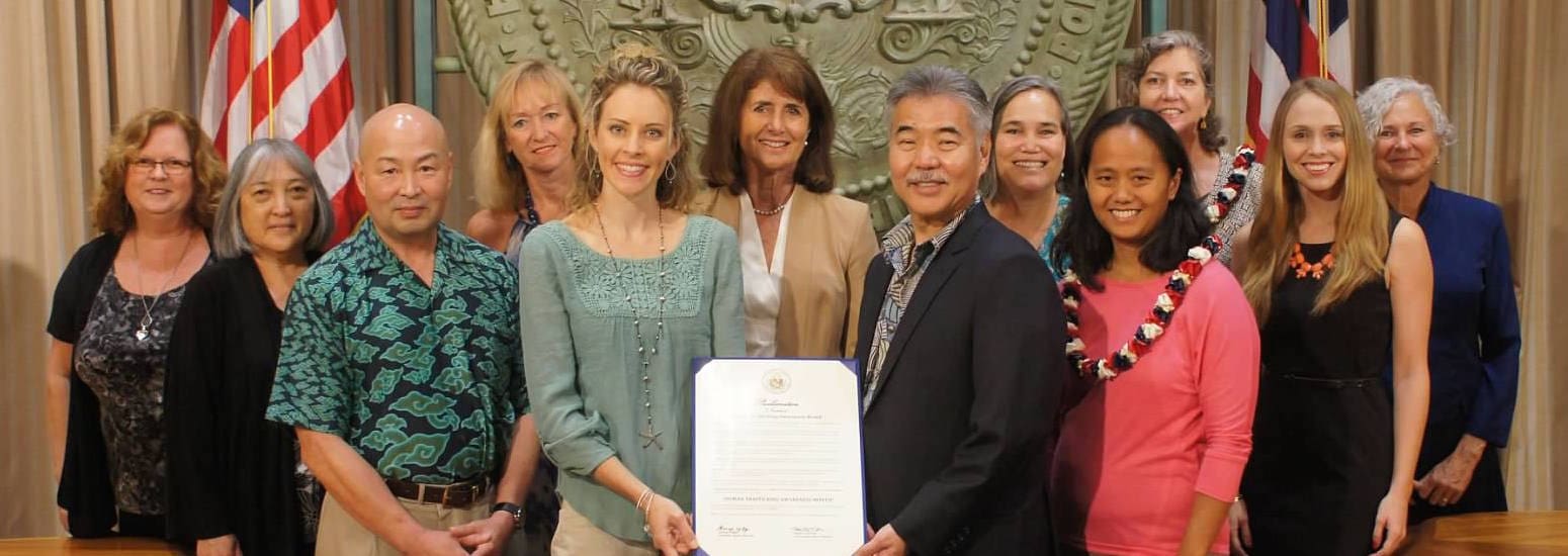Governor Ige to human trafficking awareness month